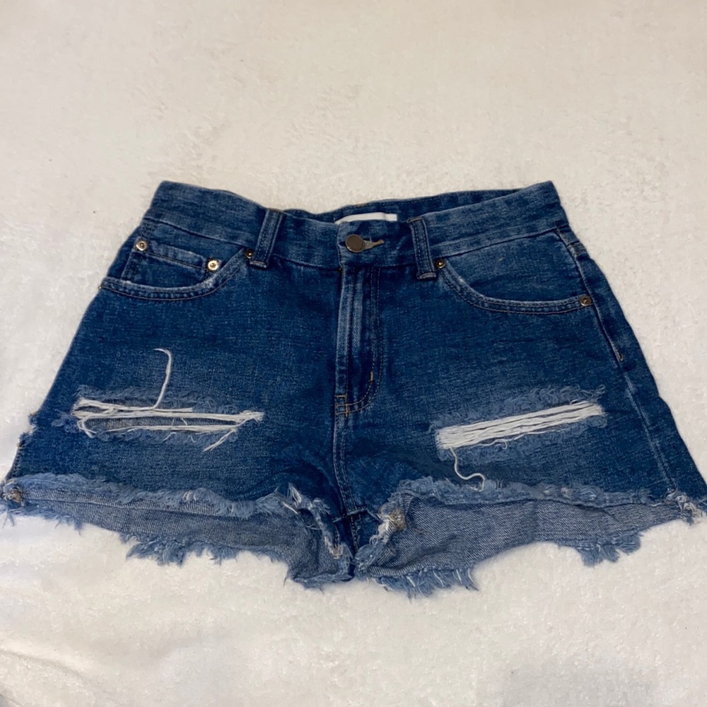 Jean shorts, decent condition, size S, dark wash